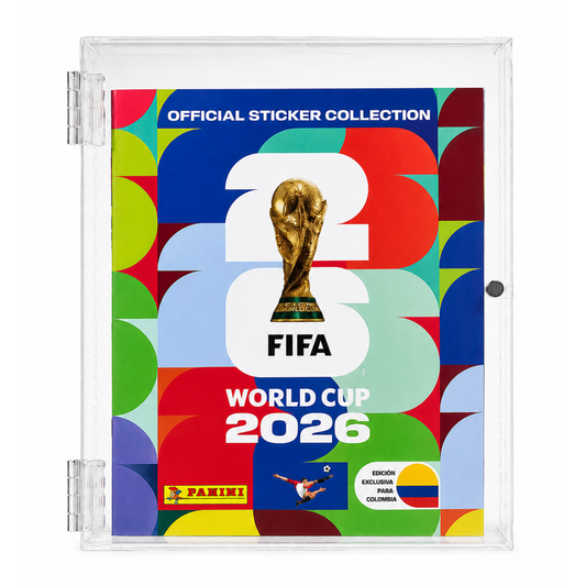 Exhibidor Acrílico Álbum Panini Mundial 2026 — Cierre Magnético